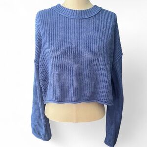 Blue Cropped Sweater